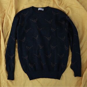 Vintage knitted Pheasant Pattern Sweater